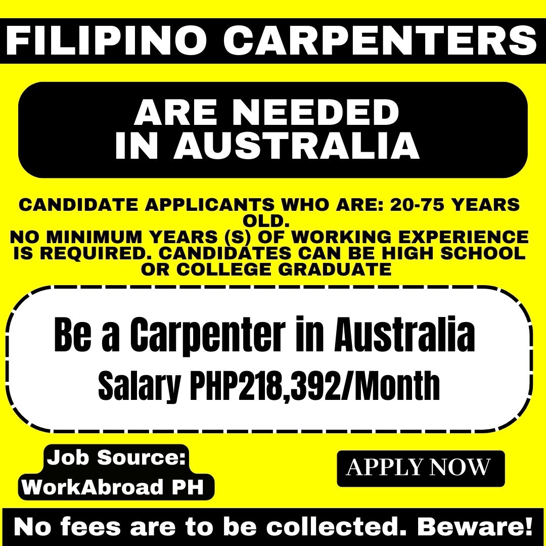 Hiring Filipino Carpenter Jobs in Australia